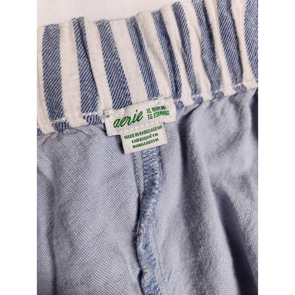 Aerie X-Large Blue Star Pajama Pants Velvet Waist‎ Drawstring - Picture 8 of 10